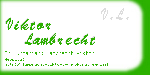viktor lambrecht business card